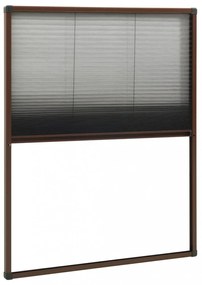 barna alumínium pliszé ablakszúnyogháló 60 x 80 cm