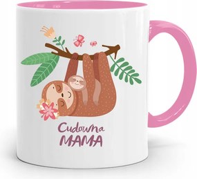 Rózsaszín Bögre Ajándék Anyukáknak Csodálatos Anya Ajándék fényképes nyomtatással