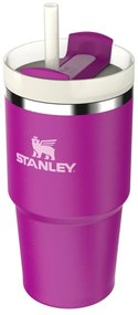 Rózsaszín rozsdamentes acél termosz szívószállal 600 ml Quencher H2.0 FlowState Tumbler Violet Blossom – Stanley