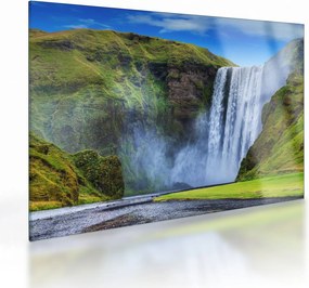 Üveg kép - Seljalandsfoss vízesés (70x50 cm)