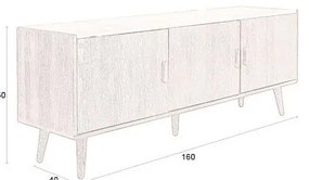 Barna komód 160x60x40 cm Arda – Dutchbone