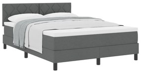 Boxspring Ágy Matracokkal Sötétszürke 160x200 cm Szövet