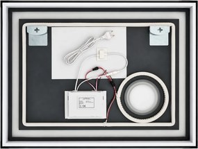 IREDA Fürdőszobatükör LED világítással 80 x 60 cm