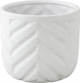 Ivar kerámia virágtartó fehér átm. 14cm