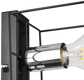 Fali lámpa MIKA 1xE27/60W/230V fekete/króm