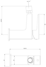OMNIRES PM7420CR - Bidécsap PARMA 12,25 cm fényezett króm