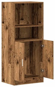 vidaXL antik fa színű szerelt fa konyhaszekrény 57x41,5x131,5 cm