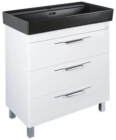 TMP TRIO 100 álló fürdőszobabútor - CeraStyle SHARP FEKETE mosdóval - 100 x 48 cm
