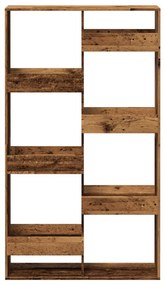 antik fa színű szerelt fa térelválasztó 100 x 33 x 175 cm