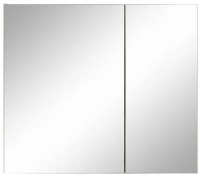 Wisla szürke fali fürdőszobai szekrény tükörrel, 80 x 70 cm - Støraa