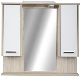 TMP ZX - SONOMA - Tükrös fürdőszobai szekrény LED világítással - 85 x 80 cm