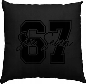 67-es Six Seven párna Ajándék Gyerekeknek, fekete