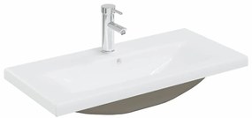 Mosdókagyló szekrény Fekete tölgy 90 x 38.5 x 46 cm Faanyag