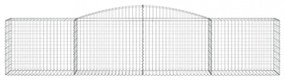 2 db íves horganyzott vas gabion kosár 400x50x80/100 cm