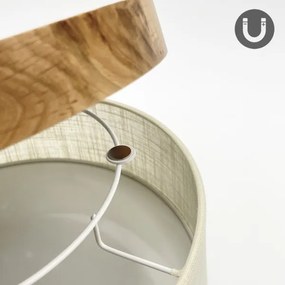 Brilagi - BELLADONNA LED mennyezeti lámpatest LED/20W/230V átm. 30 cm krémszínű/tölgy