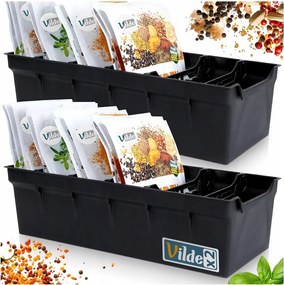 2x Konyhai fűszertartó táska szekrény fiókhoz