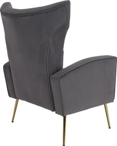 Relaxfotel, szürke Velvet szövet, BARET