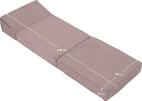 Összecsukható matrac/fotel, 2 az 1-ben, rózsaszín, MALEN