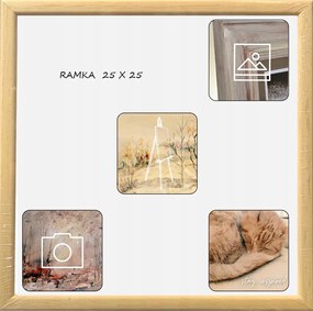 Kész Fotókeret Képekhez 25X25 Fa 15 MM Natúr Fa Szín