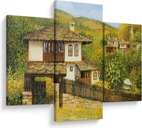 Kép - Házak nyáron (90x60 cm)