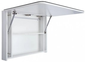 tükrös fürdőszobaszekrény LED világítással 80 x 9,5 x 55 cm