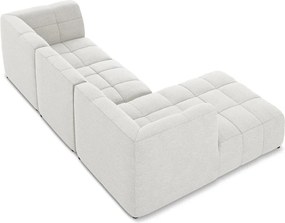 Fehér buklé sarokkanapé (bal oldali-heverő résszel) Aloha – Makamii