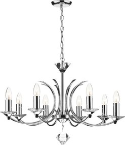 DAR LIGHTING MED0850 MEDUSA Kristály Csillár Csiszolt króm E14 IP20