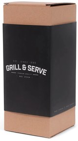 GRILL AND SERVE alacsony derék kötény ökobőr, fekete