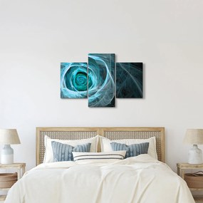 Kép - Absztrakt rózsaszín kék fekete háttérrel (90x60 cm)