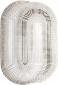 Szürke-bézs Csíkos Árnyékolt Szőnyeg Szelén Nappaliba 200x290 cm