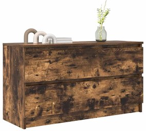 füstös tölgy színű szerelt fa TV-szekrény 100x35x54 cm