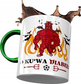 Bögre Zöld Vicces Ku*wa Ördög Ajándék Nyomtatott Fotóval