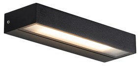 Modern fali lámpa fekete 22 cm LED-del IP65 - Hannah