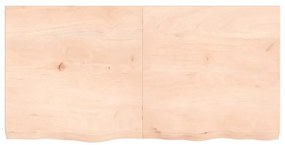 kezeletlen tömör fa fürdőszobai pult 120x60x(2-6) cm