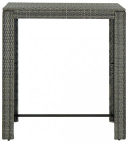 szürke polyrattan kerti bárasztal 100 x 60,5 x 110,5 cm