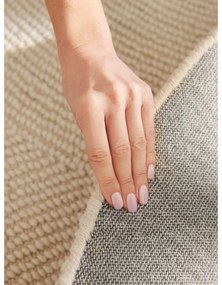 Világos natúr színű kézi szövésű gyapjú kerek szőnyeg ø 150 cm Eleni Natural White – Hanse Home