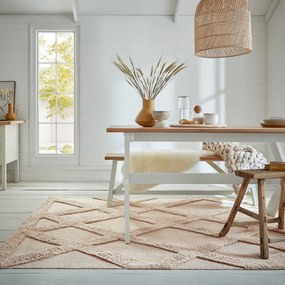Bézs pamut szőnyeg 160x230 cm Tessa Diamond – Flair Rugs