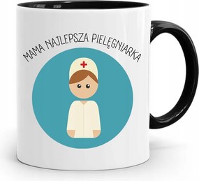 Fekete Bögre A Legjobb Ápolónő Anyukájának, fényképes nyomattal