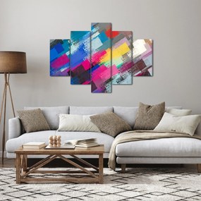 Kép - Színes ecsetvonások (150x105 cm)