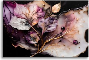 Falikép a nappaliba Arany levelek Vászonképek a hálószobába 80x120