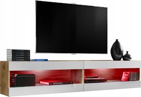 Rtv bútor szett Tivoli SET4 Wotan tölgy/Fehér, Rgb Led