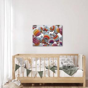 Festett gömbök képe (70x50 cm)