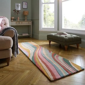 Kézi szövésű gyapjú futószőnyeg 60x230 cm Abstract Flow – Flair Rugs