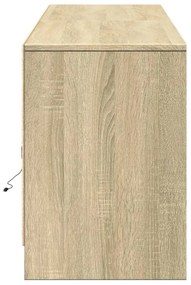 sonoma tölgy színű szerelt fa LED-es TV-szekrény 180x34x50 cm