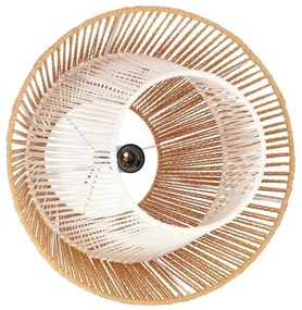 Kábeles függőlámpa AFRICA 1xE27/40W/230V átm. 40 cm barna/krémszínű