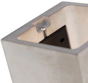 Rusztikus négyzet alakú fali lámpa betonból - Alban