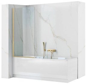 Rea Elegant Gold zuhanyparaván 80 cm egyrészes arany csiszolt/átlátszó üveg REA-W6601