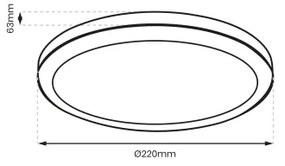 Brilagi - LED Fürdőszobai mennyezeti lámpa PERA LED/18W/230V átm. 22 cm IP65 fehér