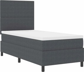 vidaXL Boxrugós ágy Sötétszürke és Fehér 80 x 200 cm Bársonyos szövet