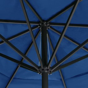 azúrkék kültéri napernyő alumíniumrúddal 500 cm